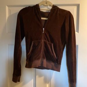 Brown velvet juicy couture sweater